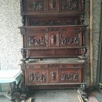 Set antico di 3 cassettoni intagliati