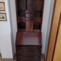 Antica scrivania a ribalta fine ‘800 con 5 cassett