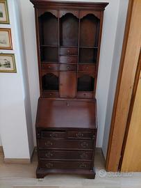 Antica scrivania a ribalta fine ‘800 con 5 cassett