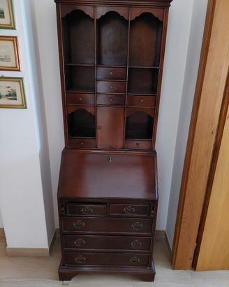 Antica scrivania a ribalta fine ‘800 con 5 cassett