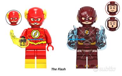 2 Minifigure FLASH supereroi JLA justice tipo lego