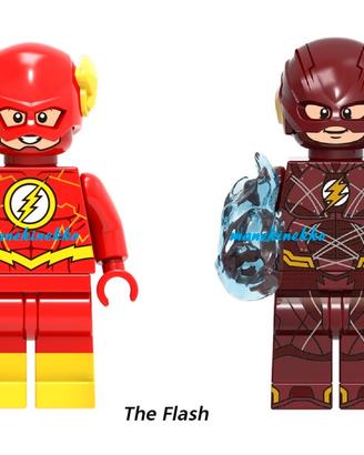 2 Minifigure FLASH supereroi JLA justice tipo lego