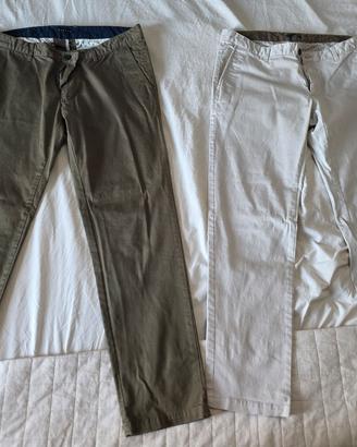 Coppia pantaloni Casual Sisley uomo tg 50