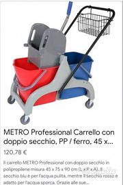 carrello professionale doppio secchio 