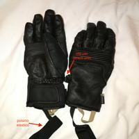 Guanti sci in pelle neri