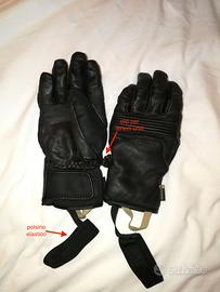 Guanti sci in pelle neri