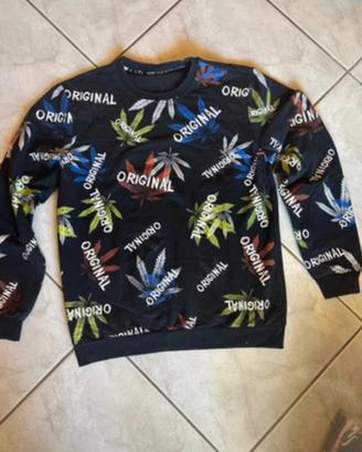 Felpa Girocollo Urban Streetwear Nera "Original"