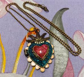 Collana Medaglione Cuore Lilo & Stitch SI APRE