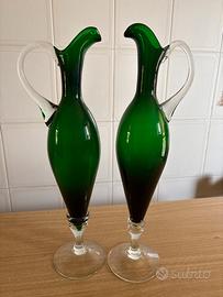 Coppia di vasi verdi