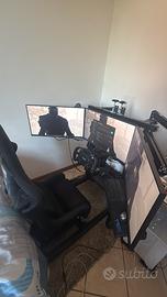 POSTAZIONE SIM RACING COMPLETA MOZA TRIPLO MONITOR