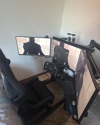 POSTAZIONE SIM RACING COMPLETA MOZA TRIPLO MONITOR