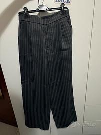 Pantalone largo-cargo a righe S