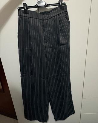 Pantalone largo-cargo a righe S