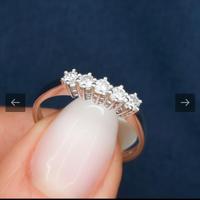 Anello oro bianco 18k con diamanti