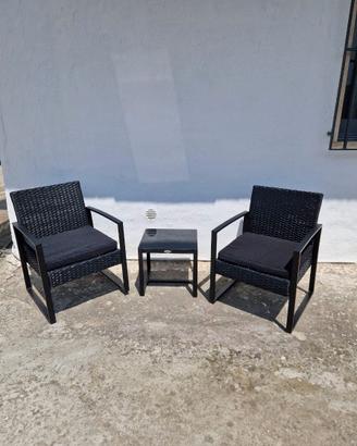 Set da Giardino Moderno in Rattan NUOVO