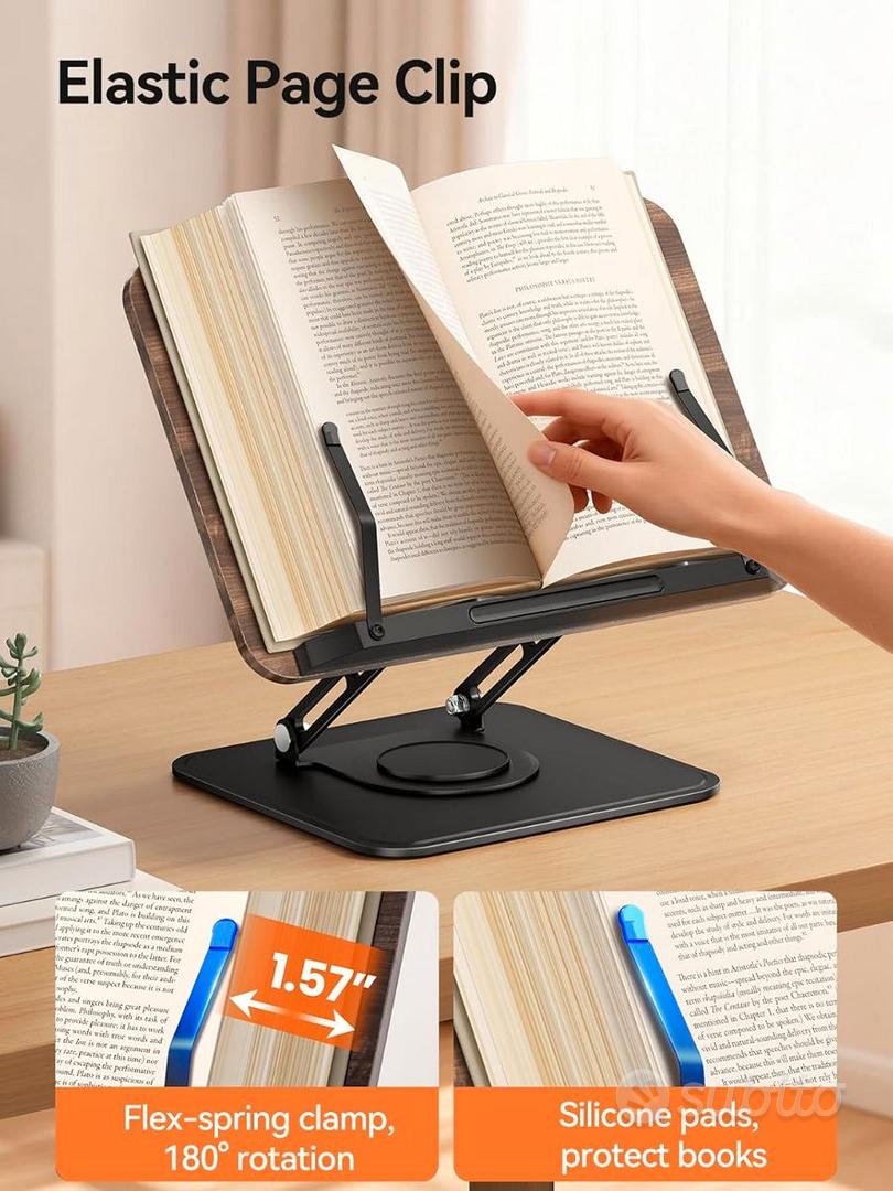 Leggio cm 35 supporto da tavolo per libri ricettari spartiti musicali