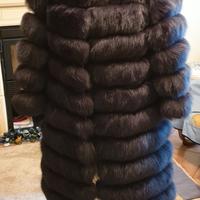 PELLICCIA DI VOLPE BLU/NERA TG. M