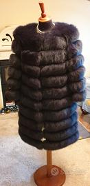 PELLICCIA DI VOLPE BLU/NERA TG. M