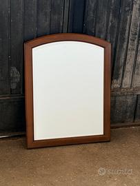 Specchio vintage ad arco con cornice in legno