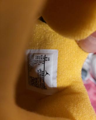 Scarpette Air Jordan 4 giallo-nere tg. 43