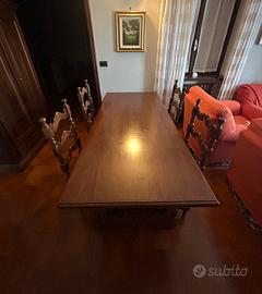 Tavolo da pranzo in legno massello – 180 x 80 cm