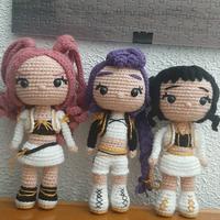 Huntrix, Rumi, Mira e zoey, amigurumi