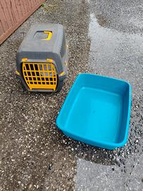 trasportino e lettiera 