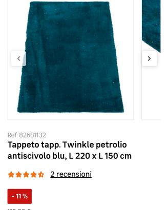 Tappeto verde 220x150 