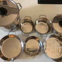 Set pentole Marine impilabili inox 18/10.