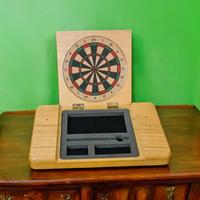 Scacchiera Vintage in Legno con Tiro a Bersaglio