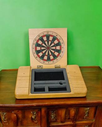 Scacchiera Vintage in Legno con Tiro a Bersaglio