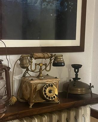 Telefono Antico in Marmo Vintage
