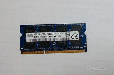 RAM 4gb DDR3 per notebook