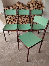 set 4 sedie particolari in formica 