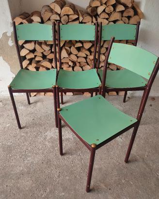 set 4 sedie particolari in formica 
