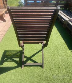 4 sedie in teak ikea vintage , ottomo stato