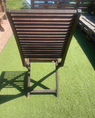 4 sedie in teak ikea vintage , ottomo stato