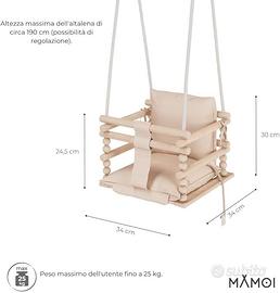 Altalena per bambini, Seggiolino in legno da casa