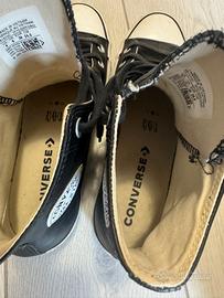 Converse Alte in Pelle Nera
