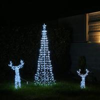 albero e renne Natale da esterno luce fredda