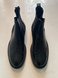 Stivaletto uomo in pelle nera