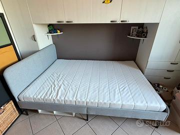 Letto Slattum Ikea con materasso