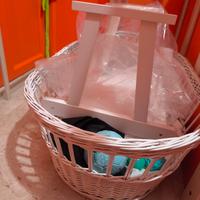 Culla in vimini bianca per neonati