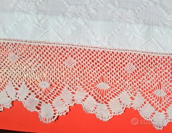 Copriletto matrimoniale Broccato Inglese bianco