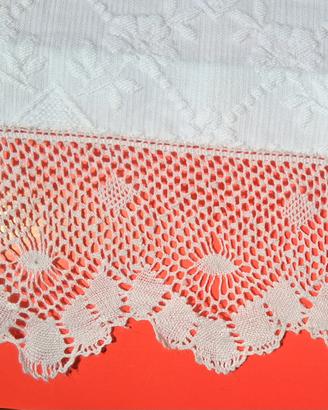 Copriletto matrimoniale Broccato Inglese bianco