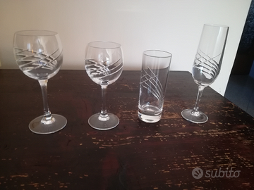 Set bicchieri cristallo
