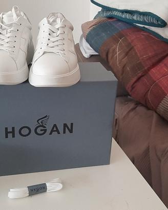 scarpe da donna Hogan bianche e argento 