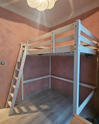 Letto soppalco ikea stora bianco