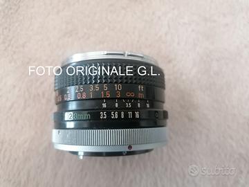 OBIETTIVO CANON 28MM F.3.5 attacco FL/FD