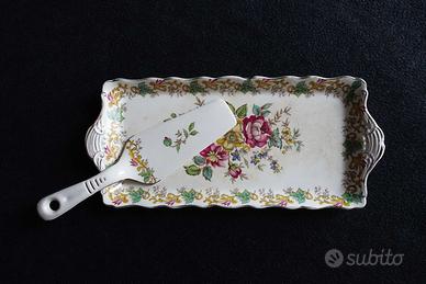 Vassoietto in ceramica con paletta per dolci